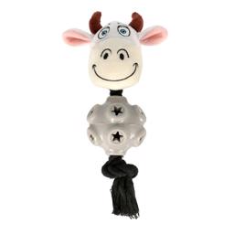 Dogman Toys CoweGum Cow Ball With Piv and Rope